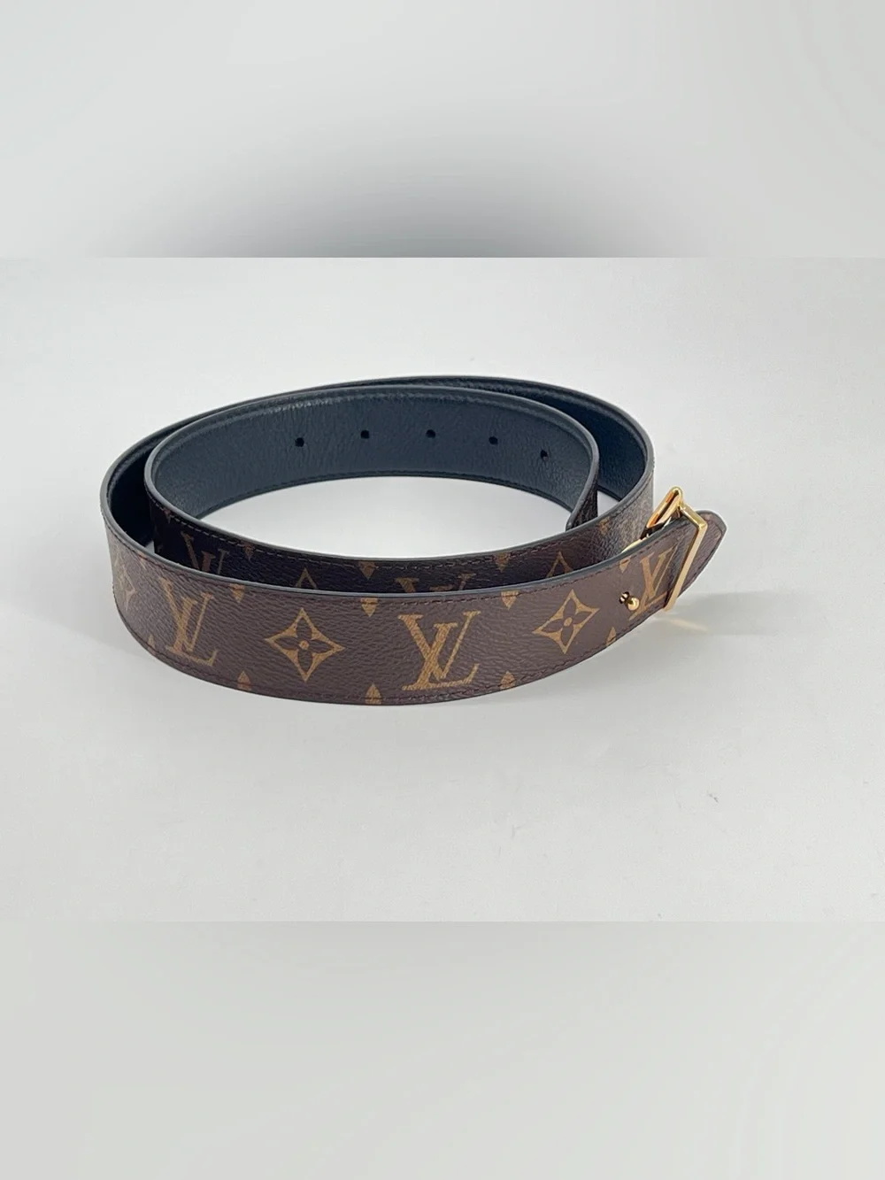 Louis Vuitton Flowergram Reversible Belt in Brown Canvas and Leather